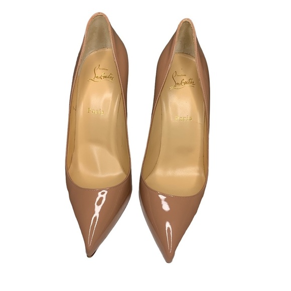 Christian Louboutin Pigalle Follies 100 Patent in‎ Nude - Picture 3 of 8